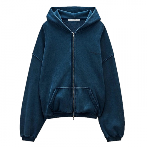 Alexanderwang 볼드레이어 로고 후디집업