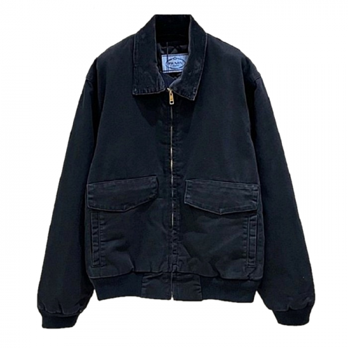 프라다 PRADA 백로고 워싱 자켓