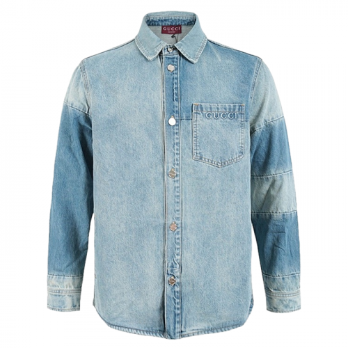 구찌GUCCI 워시드 데님 오버핏 셔츠 자켓