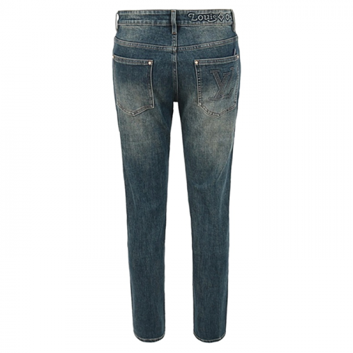 LOUIS VUITTON 스터드 엠보 로고 중청 슬림 일자진