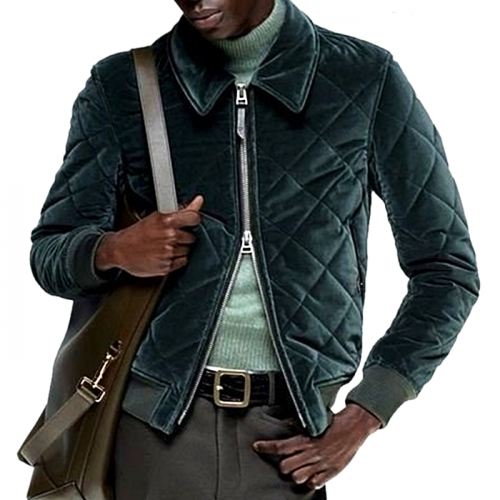 톰포드 TOM FORD 퀄팅 벨벳 패딩자켓