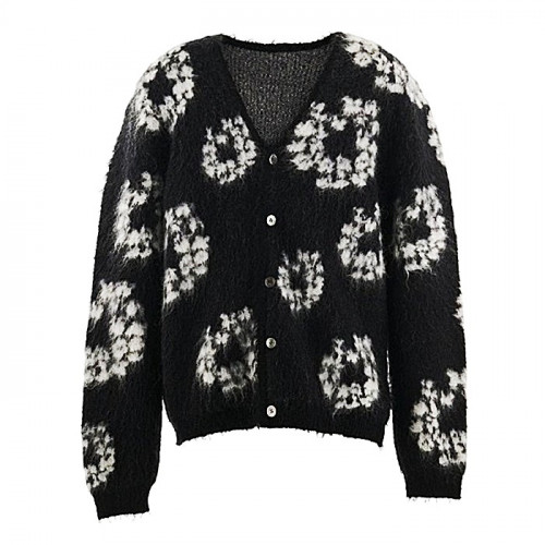 세인트미카엘 X DENIM TEARS 코튼리스 모헤어 가디건