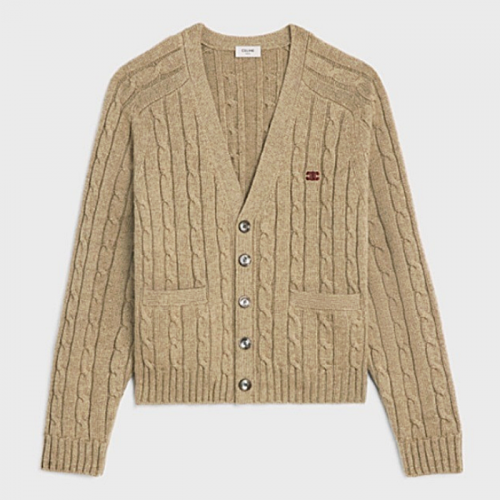 CELINE 트리옹프 로고 케이블 가디건