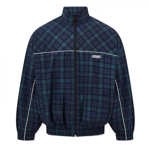 MARTINEROSE 파이핑 체크드 오버 트랙자켓