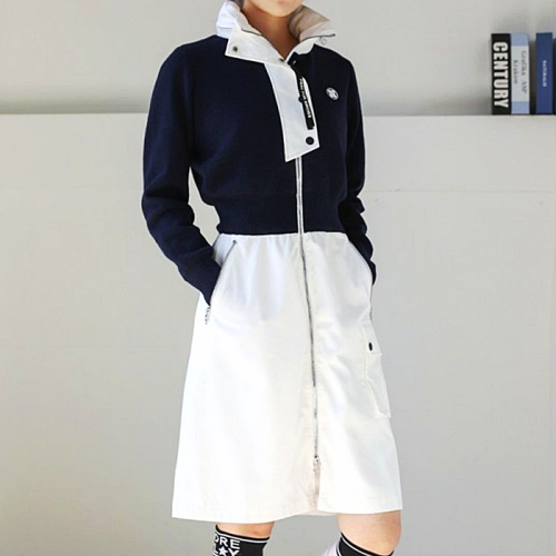 G/FORE 니트 슬라브 짚 드레스