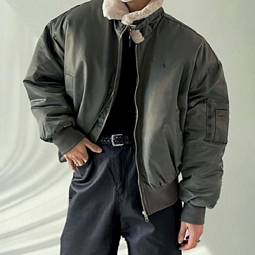 POLO 랄프로렌  항공 크롭 무스탕