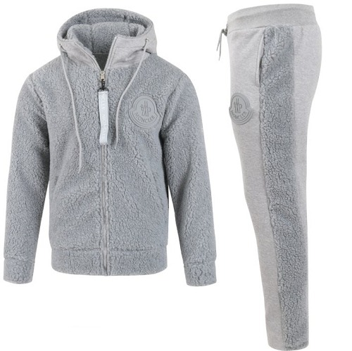 MONCL*R 빅로고 양털 후드 집업 트레이닝 SET