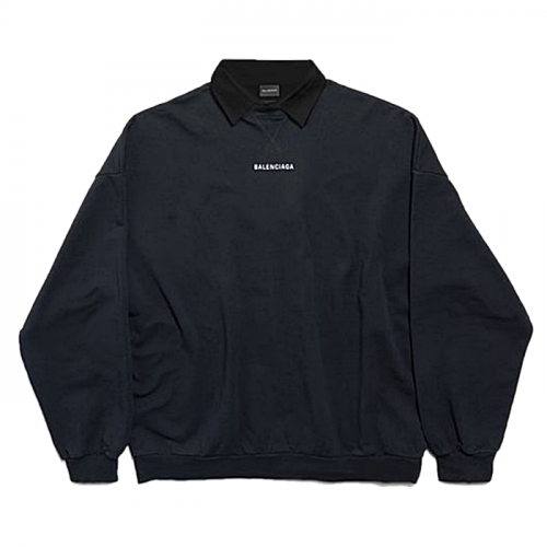발렌시*가 BALENCIAGA 더블로고 레이어 스웻셔츠