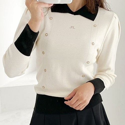 제이린드*그 J.LINDEBERG 양버튼 카라 긴팔