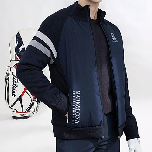 마크앤로나 MARK & LONA 두줄니트 배색 패딩