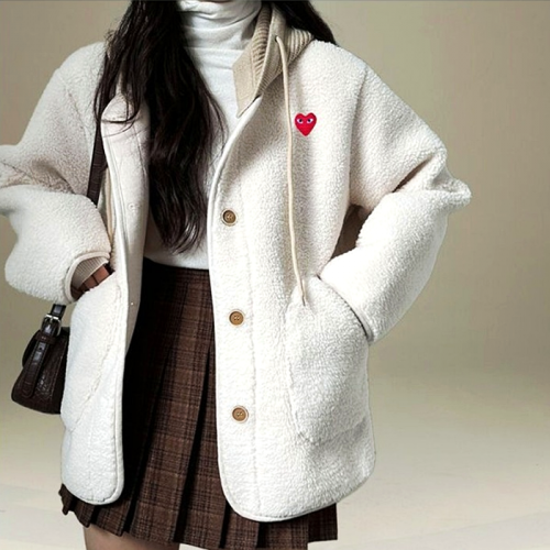 꼼데 COMME des GARÇONS 뽀글이 단추점퍼