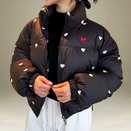 꼼데 COMME des GARÇONS 하트 숏 패딩