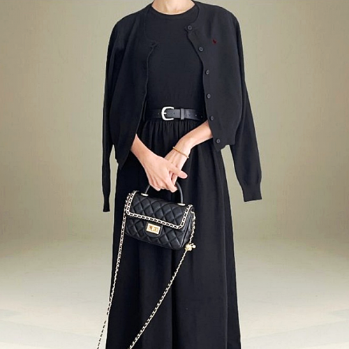 랄프로렌 polo ralphlauren 플레어 원피스 가디건 SET