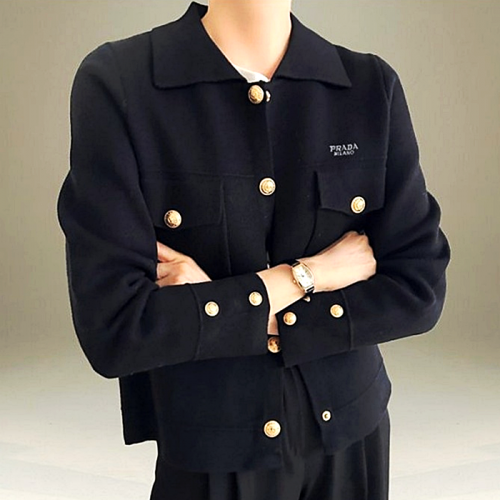 프라다 PRADA 골든 자켓