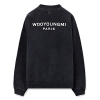 WOOYOUNGMI 페이디드 로고 스웻셔츠