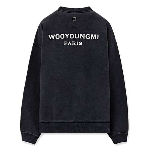 WOOYOUNGMI 페이디드 로고 스웻셔츠