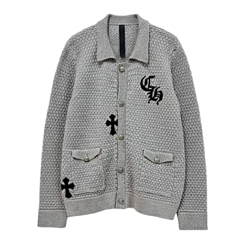 Chrome hearts 레더패치드 쟈카드 가디건