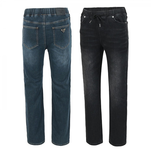 PRADA 융털본딩 히든밴드 베이직핏 테이퍼드 팬츠