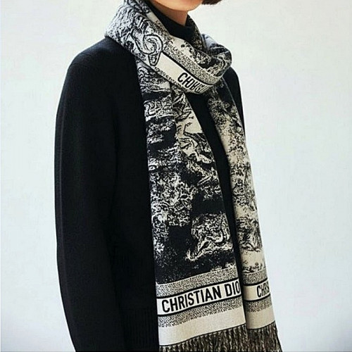 DIOR 트왈드 주이 울캐시 숄머플러