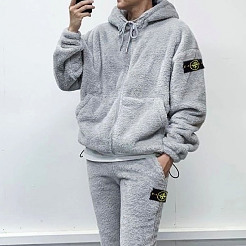 스톤아일*드 양털 후드집업 트레이닝 셋업 SET