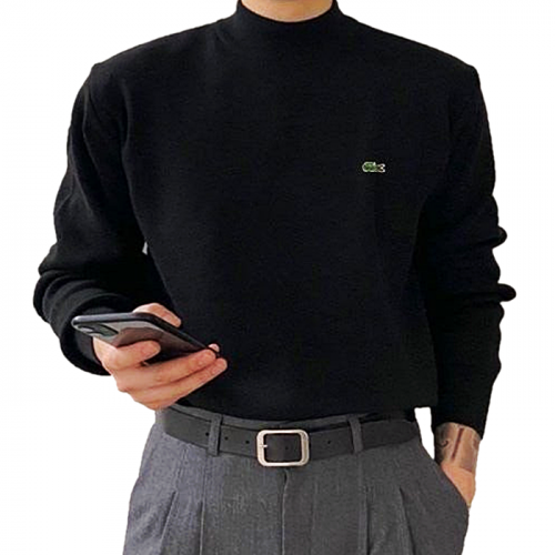 라코스테 LACOSTE  베이직 반폴라 니트