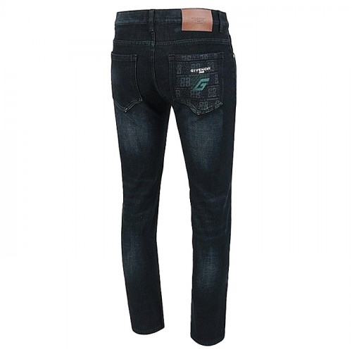 GIVENCHY 레터링 자수 그래픽 융기모 슬림진