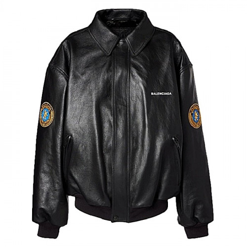 발렌시아가 BALENCIAGA 패치 에코 레더자켓