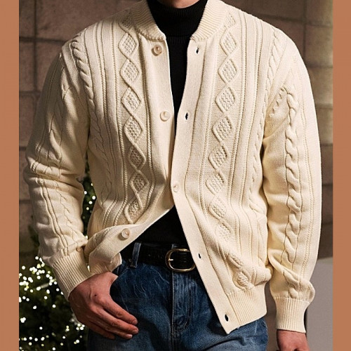 BURBERRY 케이블 폴로니트 스웨터