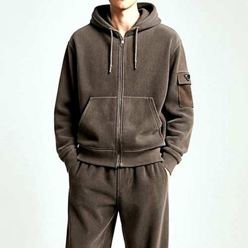 프라다 PRADA  배색포켓 후디 셋업 SET