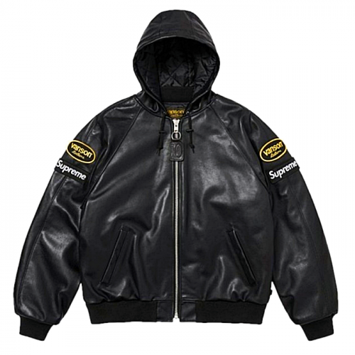 슈프림 SUPREME 밴슨 레더 후드 워크 자켓