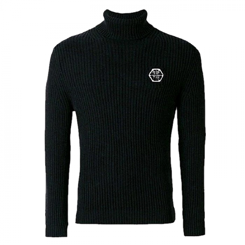 필립 플레인 플레이트 골지 터틀넥