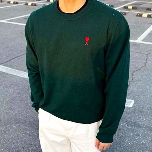 아미 AMI 미니멀 라운드 니트