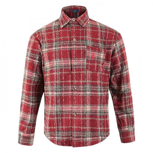 랄프로렌 polo ralphlauren 포니 자수 플라넬 모직 셔츠