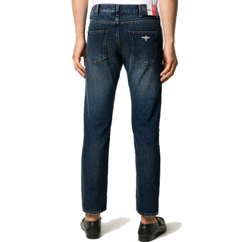 톰브*운 삼색레더 스틸 워싱 밍크융 슬림진