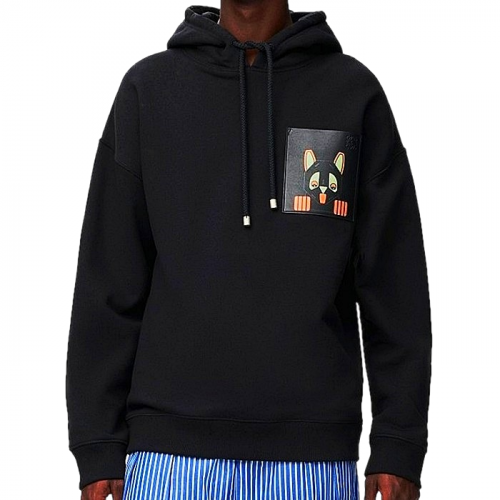 로에베 LOEWE 루이스웨인 레더포켓 후디