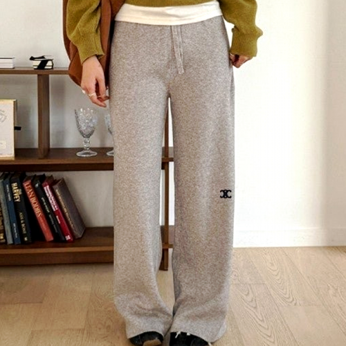 셀린느 CELINE 자수로고 니트 팬츠