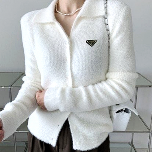 프라다 PRADA 앙고라 댄디 가디건