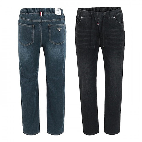 THOM BROWNE 융털본딩 히든밴드 베이직핏 테이퍼드 팬츠