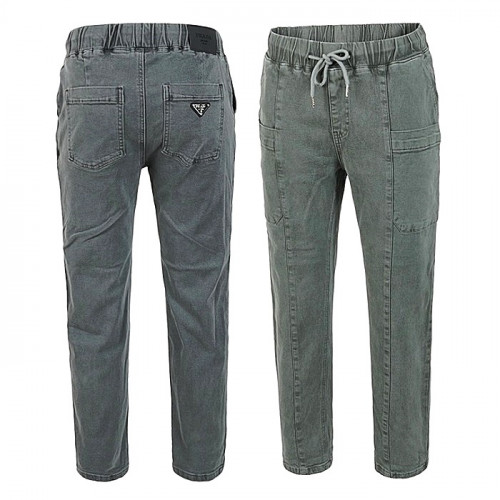 PRADA 안기모 앞포켓 밴딩 배기 팬츠