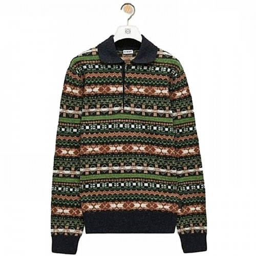 LOEWE 멀티컬러 울 PK 스웨터