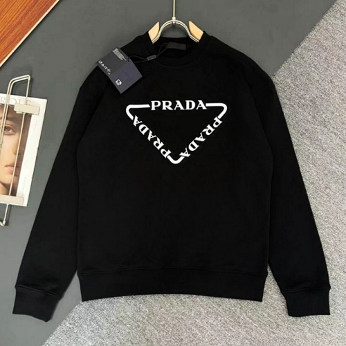 PRADA 컴포스드 트라이앵글 레터스 맨투맨