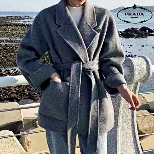 PRADA 하프 울 코트