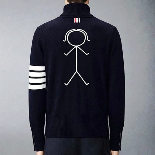 THOM BROWNE 인타르시아 톰 아이콘 콜라보 터틀넥 스웨터