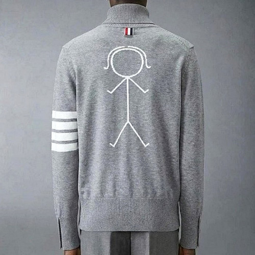 THOM BROWNE 인타르시아 톰 아이콘 콜라보 터틀넥 스웨터