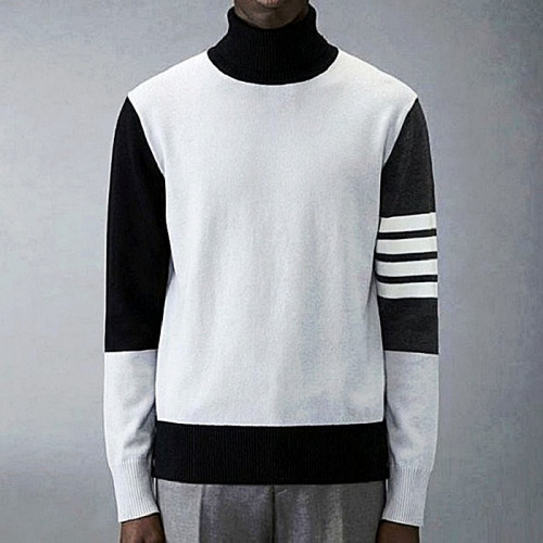 THOM BROWNE 펀믹스 4바 터틀넥 스웨터