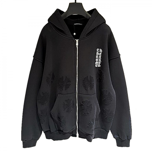 크롬*츠 Chrome hearts 입체로고 후드집업