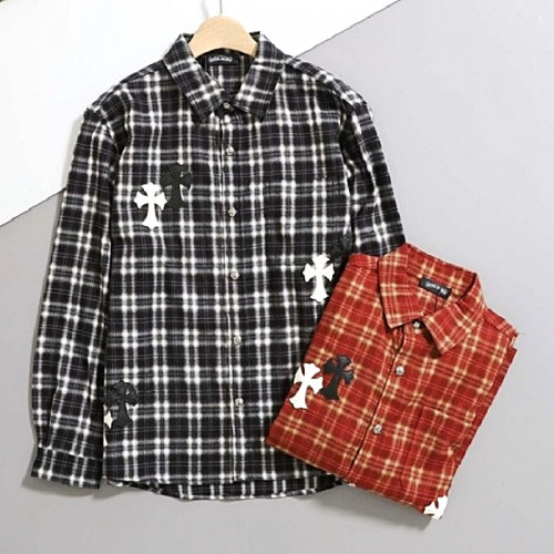 Chrome hearts 세메터리 체크 셔츠