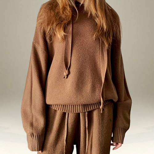 Polo ralphlauren 내츄럴 후드 니트 팬츠 셋업 SET