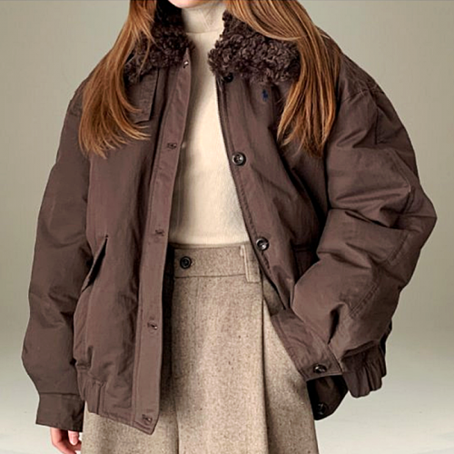 랄프로렌 polo ralphlauren 뽀글카라 덕다운 점퍼