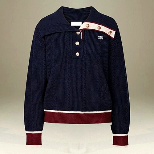 CELINE 빅애리 카라 니트 롱슬리브